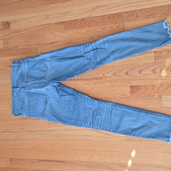 J Crew 9" High Rise Toothpick Ripped Jeans - Picture 2 of 4